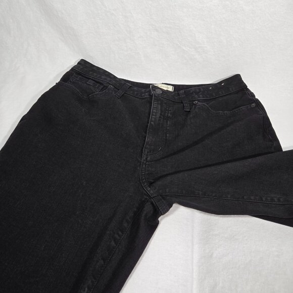 MADEWELL Hi-Rise Magic-Pockets CURVY SKINNY FLARE Black Jeans Women's Size 32. - Picture 8 of 17